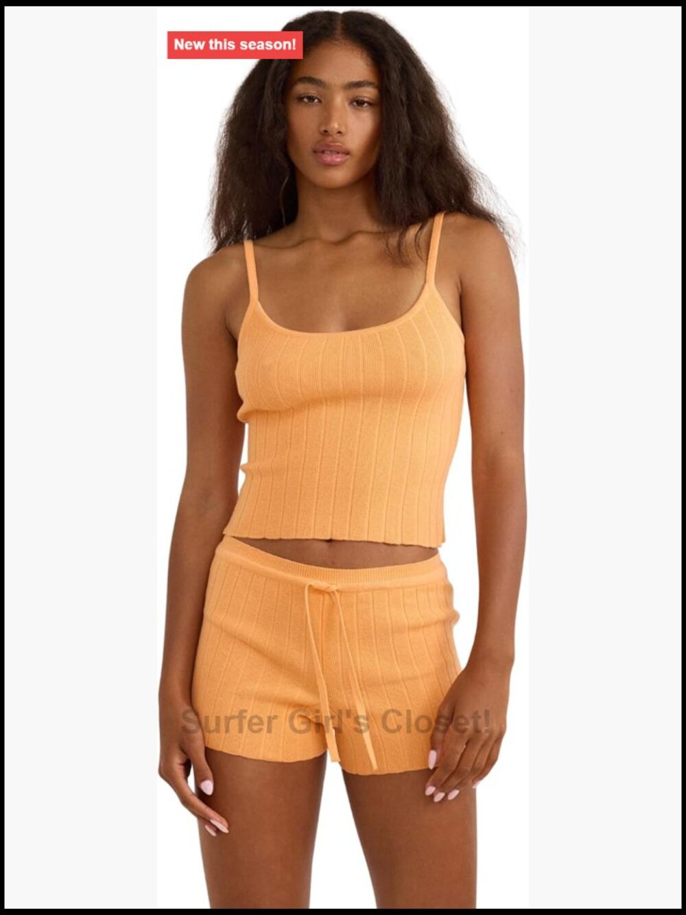 Organic Cotton Ribbed Tank Top Women's Sleeveless Scoop Neck Fitted